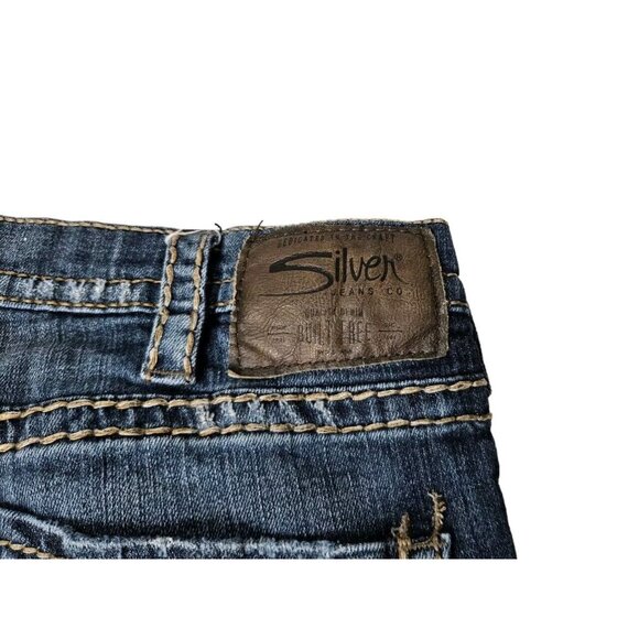 Silver Craig Jeans Bootcut Blue Denim Men's 35x28.5 Actual Dark Wash READ - Picture 10 of 15